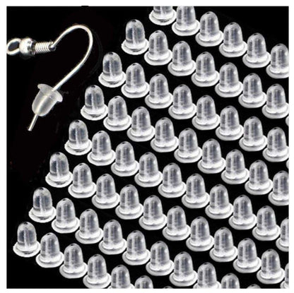 50pcs Earring Backs, Nickel-Free Latex Transparent V1237-ZY-506-0490