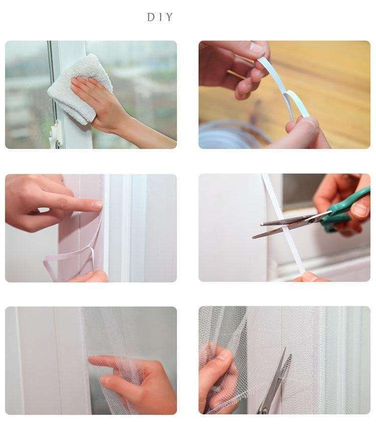 Mosquito Net White 130x150cm Cuttable, for Windows V1237-ZY-506-0498