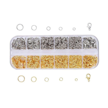Jewelry Making Kit with Pliers, Wire and Rings - DIY Silver Gold Craft Supplies V1237-ZY-506-0499