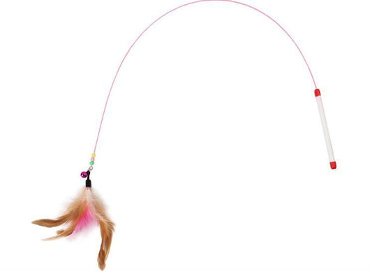 Cat toy with feathers, multicolor V1237-ZY-506-0503