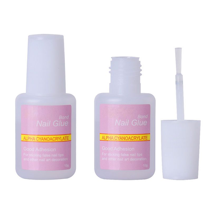 3pcs Nail Glue with Brush, 10g, Super Grip Tip Glue V1237-ZY-506-0504