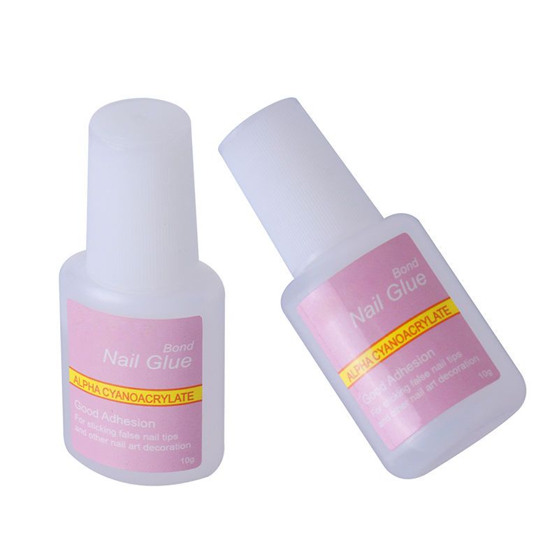 3pcs Nail Glue with Brush, 10g, Super Grip Tip Glue V1237-ZY-506-0504