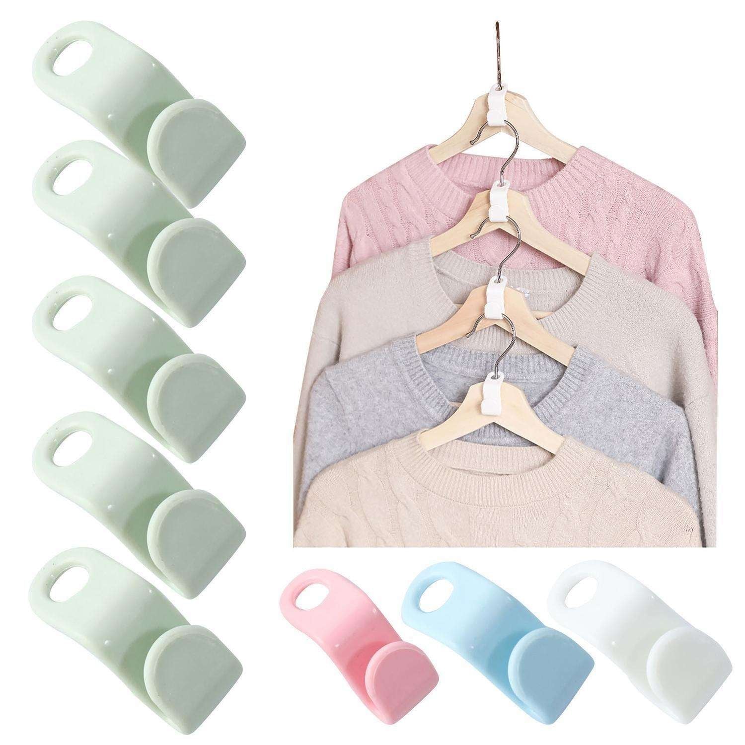 50 MultiColor Clothes Hangers with Connecting Hook, 50-Pack V1237-ZY-506-0507