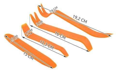4-pack Car Panel Removal Tools, Orange V1237-ZY-506-0508