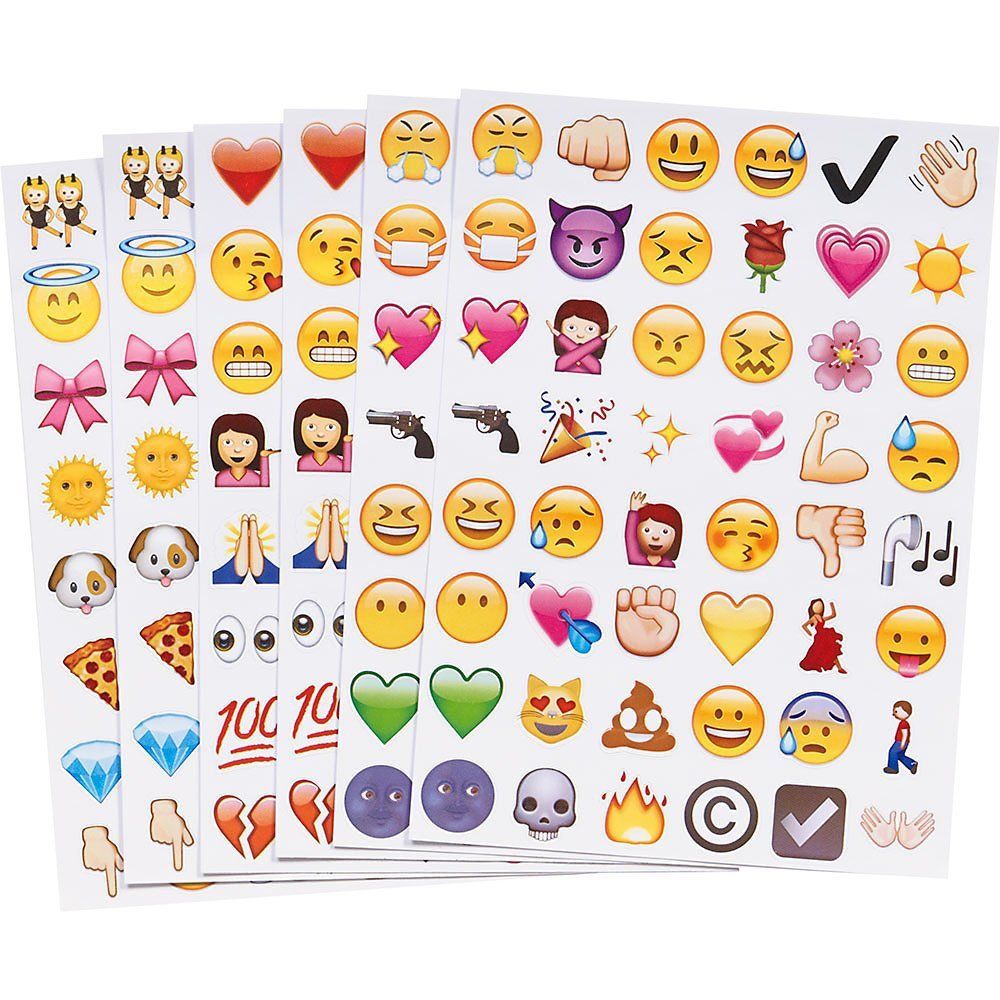 912pcs Emoji Stickers, MultiColor V1237-ZY-506-0513