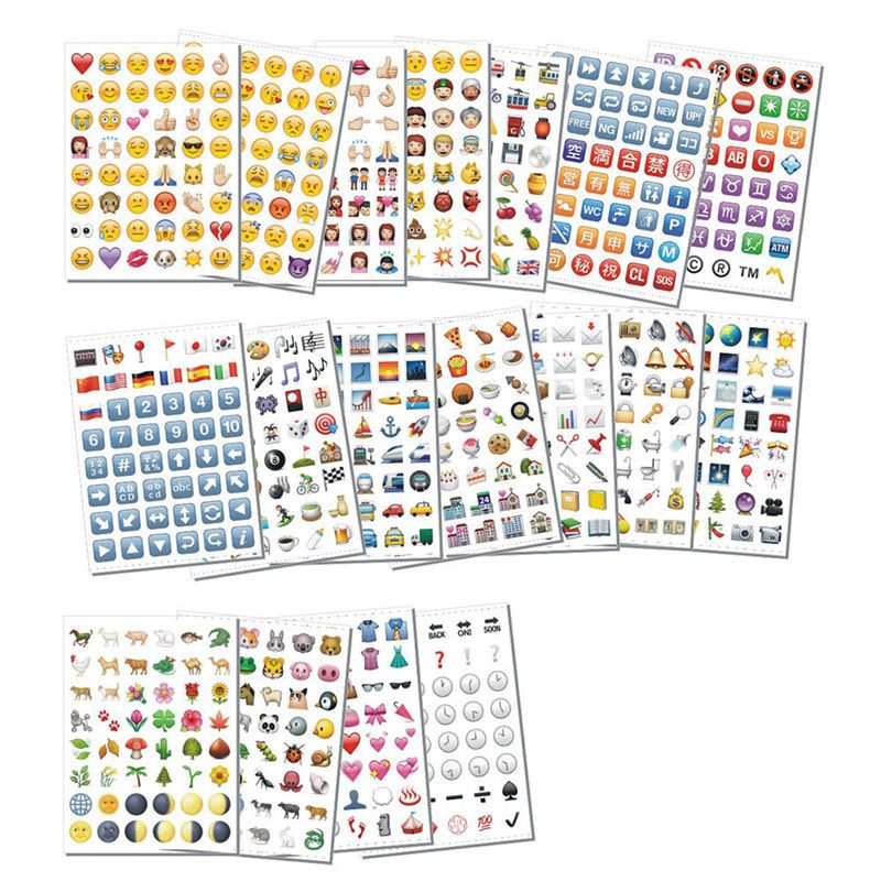 912pcs Emoji Stickers, MultiColor V1237-ZY-506-0513