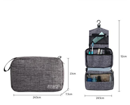 Travel Toiletry Bag Grey Spacious Hanging, Perfect for Travel V1237-ZY-506-0516