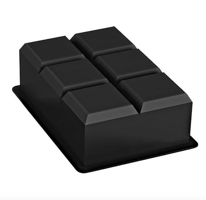 Large Square Ice Chocolate Jelly Mold, XL Cubes, Black V1237-ZY-506-0521