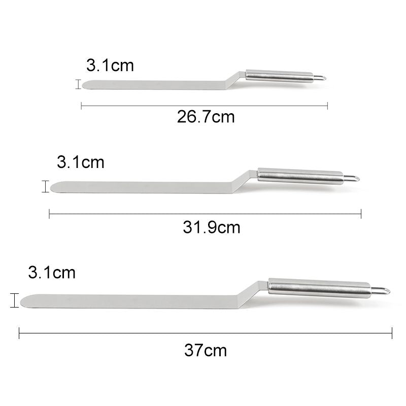 3 Pcs Silver Palette Knife Spatula for Cake Decorations V1237-ZY-506-0522