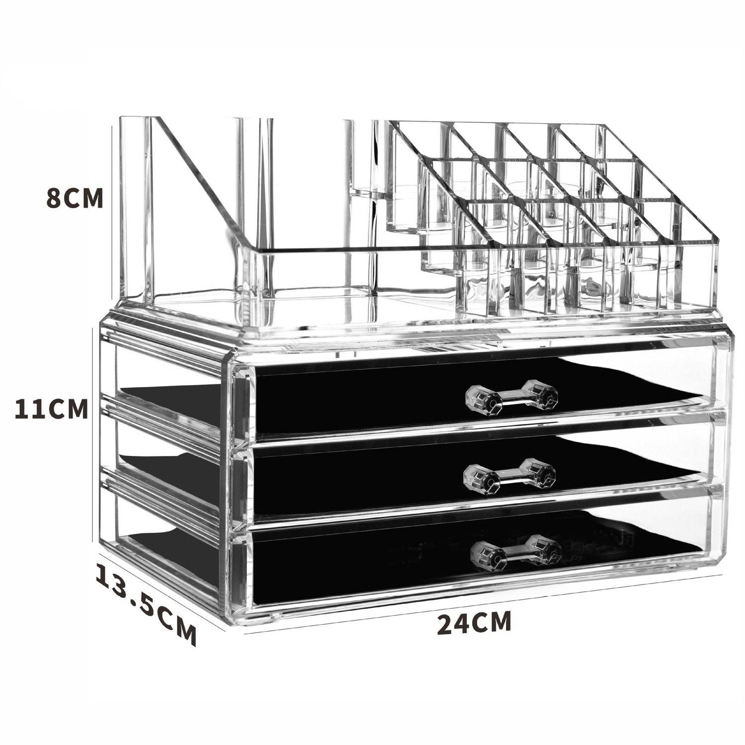 Acrylic Makeup Organizer 4 Drawers Transparent Makeup Stand V1237-ZY-506-0524