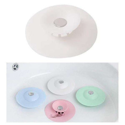4 Pcs Hair Trap Stopper for Bathtub and Sink, White V1237-ZY-506-0529