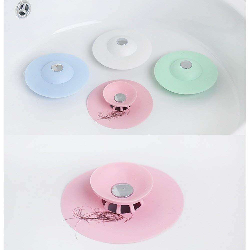 4 Pcs Hair Trap Stopper for Bathtub and Sink, White V1237-ZY-506-0529