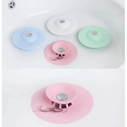 4 Pcs Hair Trap Stopper for Bathtub and Sink, White V1237-ZY-506-0529