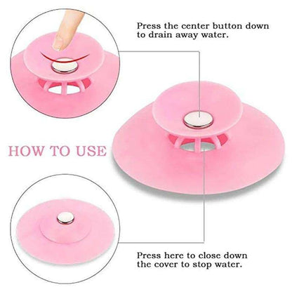 4 Pcs Hair Trap Stopper for Bathtub and Sink, White V1237-ZY-506-0529
