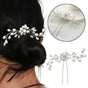 White Pearl Flower Wedding Hairpin V1237-ZY-506-0530