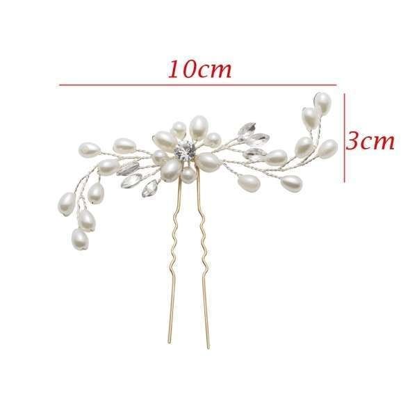 White Pearl Flower Wedding Hairpin V1237-ZY-506-0530