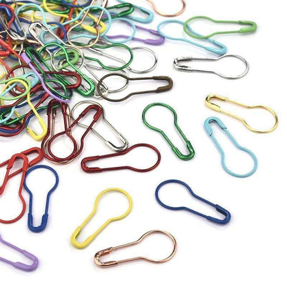 100 Metal Stitch Markers, MultiColor V1237-ZY-506-0531