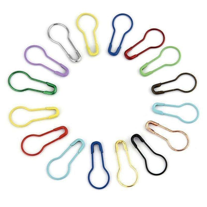 100 Metal Stitch Markers, MultiColor V1237-ZY-506-0531