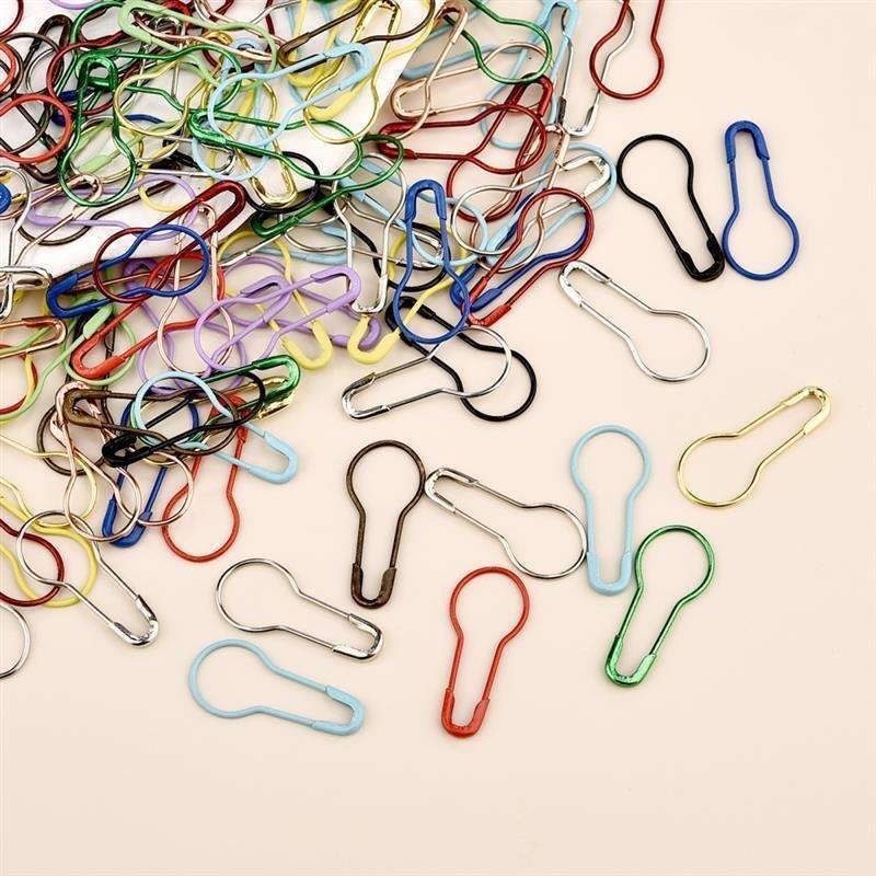100 Metal Stitch Markers, MultiColor V1237-ZY-506-0531