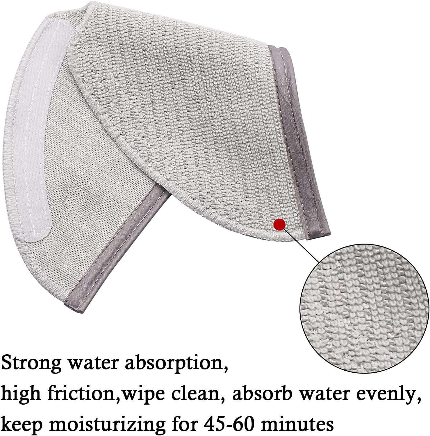 5pcs Reusable Mop Cloths for Xiaomi Roborock, Beige V1237-ZY-506-0532