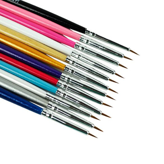 12pcs nail art brushes, MultiColor V1237-ZY-506-0542