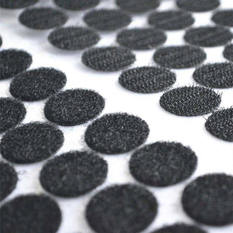1500 pairs Round Self-Adhesive Velcro Black, 12mm V1237-ZY-506-0544