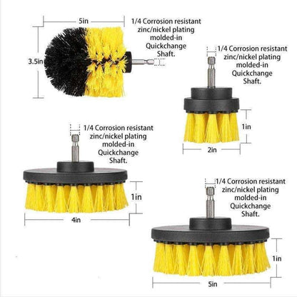 4-pack MultiColor Scrubbing Brushes for Drill and Screwdriver V1237-ZY-506-0545