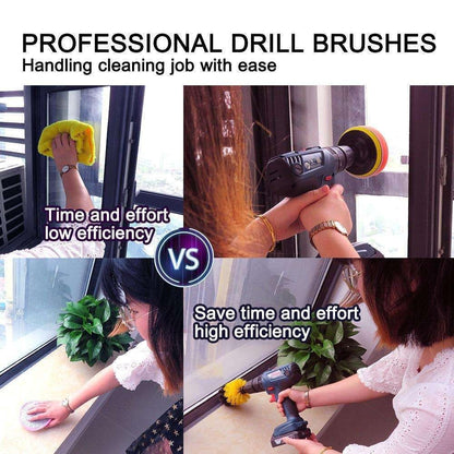 4-pack MultiColor Scrubbing Brushes for Drill and Screwdriver V1237-ZY-506-0545