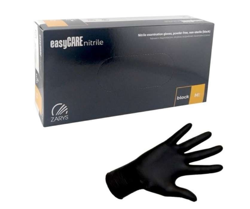 100 pcs Black Nitrile Gloves, Grip Protection for Many Industries, M V1237-ZY-506-0547