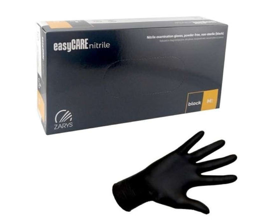 100 pcs Black Nitrile Gloves, Grip Protection for Many Industries, M V1237-ZY-506-0547