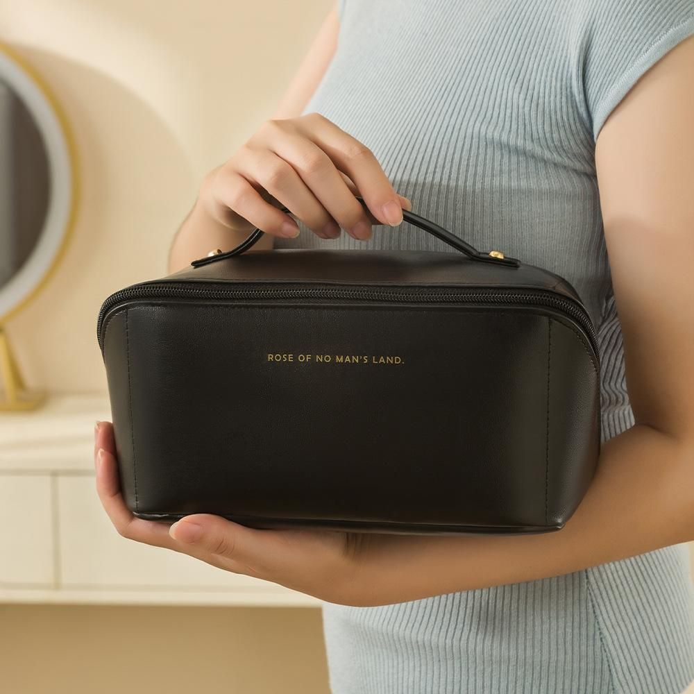 Black Spacious Toiletry Bag for Travel, Makeup Bag V1237-ZY-506-0552