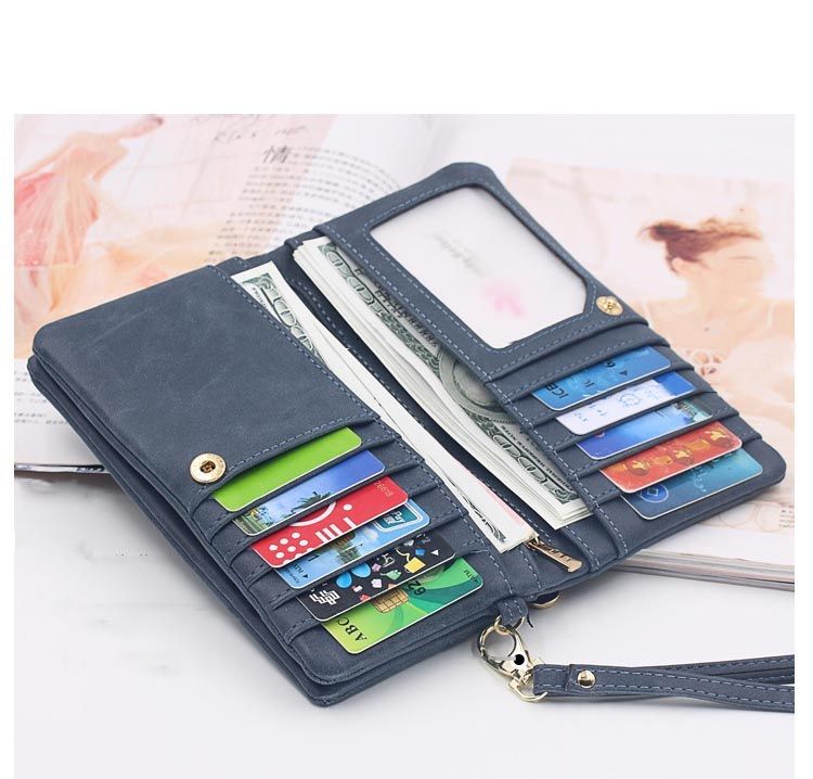Stylish black wallet with gold zipper, Black V1237-ZY-506-0555