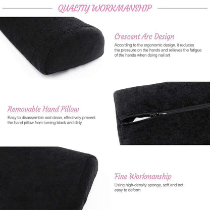 Zebra Pattern Nail Cushion Wrist Support for Manicure UV Gel Acrylic Nails V1237-ZY-506-0558