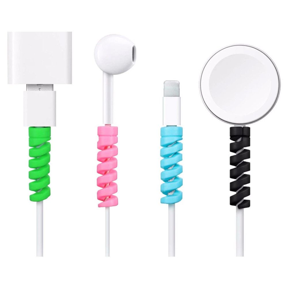 8 pack Universal Cable Protector Spiral Bites, MultiColor V1237-ZY-506-0565
