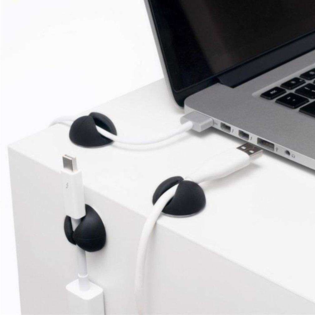 6-Pack Self-Adhesive Round Cable Holders, Black V1237-ZY-506-0570