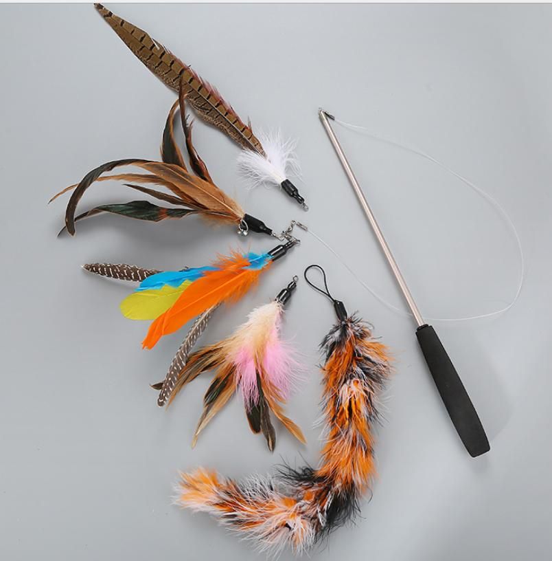 5pcs MultiColor Cat Toys with Springs, Telescopic V1237-ZY-506-0571
