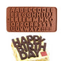 Alphabet Chocolate Mold, Letters Ice Mold, Praline Mold, Brown V1237-ZY-506-0574