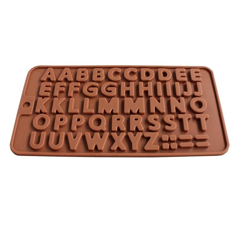 Alphabet Chocolate Mold, Letters Ice Mold, Praline Mold, Brown V1237-ZY-506-0574