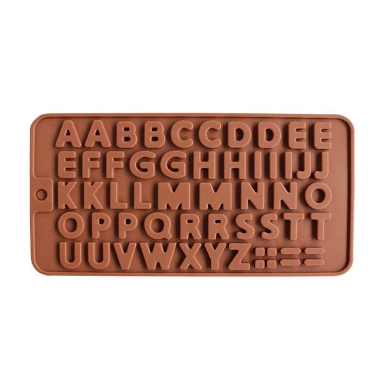 Alphabet Chocolate Mold, Letters Ice Mold, Praline Mold, Brown V1237-ZY-506-0574