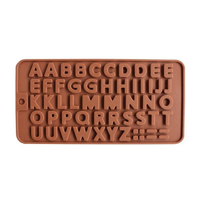 Alphabet Chocolate Mold, Letters Ice Mold, Praline Mold, Brown V1237-ZY-506-0574
