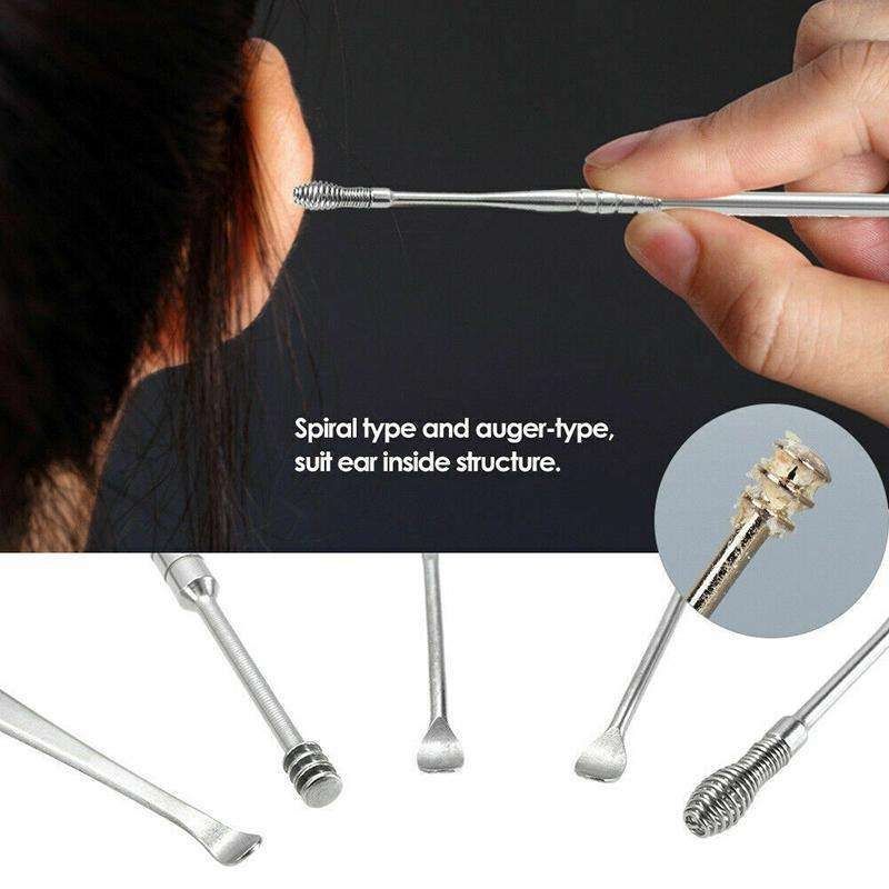 Earwax Removal Kit Stainless Steel Silver V1237-ZY-506-0578