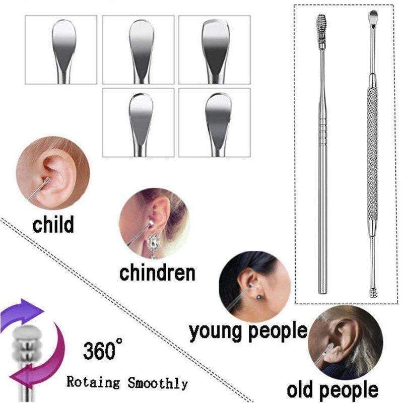 Earwax Removal Kit Stainless Steel Silver V1237-ZY-506-0578