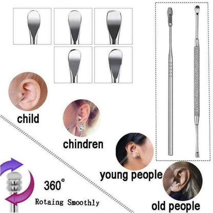 Earwax Removal Kit Stainless Steel Silver V1237-ZY-506-0578