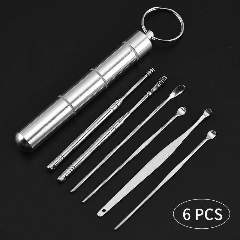 Earwax Removal Kit Stainless Steel Silver V1237-ZY-506-0578
