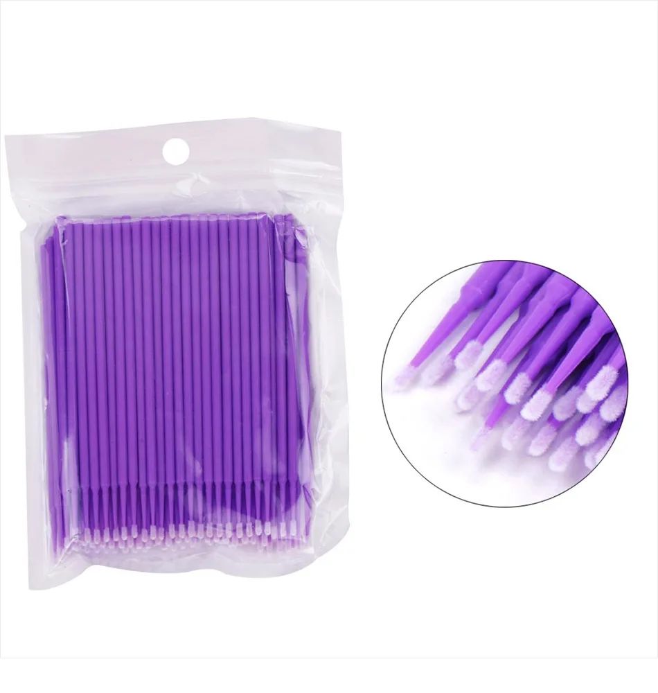 100pcs Micro Cotton Swabs, Blue V1237-ZY-506-0582