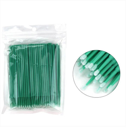 100pcs Micro Cotton Swabs, Blue V1237-ZY-506-0582