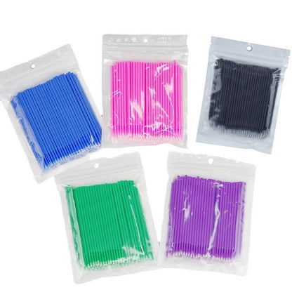 100pcs Micro Cotton Swabs, Blue V1237-ZY-506-0582
