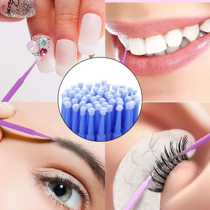 100pcs Micro Cotton Swabs, Blue V1237-ZY-506-0582