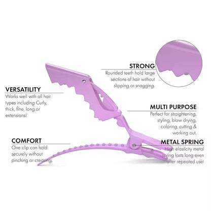 6pcs Hair Clips Crocodile Clip Hairdressing Clips, for Salon Styling V1237-ZY-506-0584