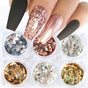 6pcs multi-color nail glitter decorations V1237-ZY-506-0595